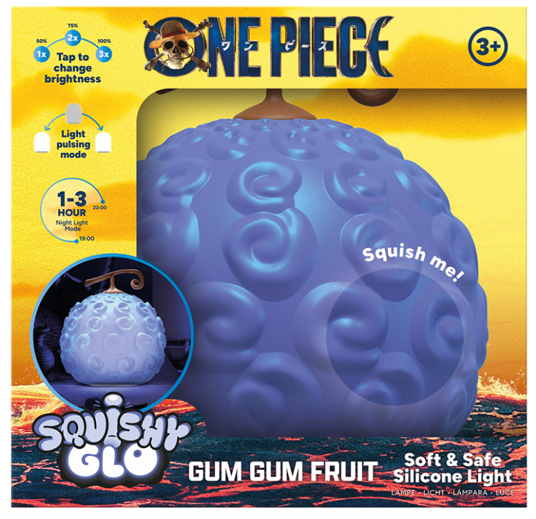 Lampada in silicone Gum-Gum Fruit accesa